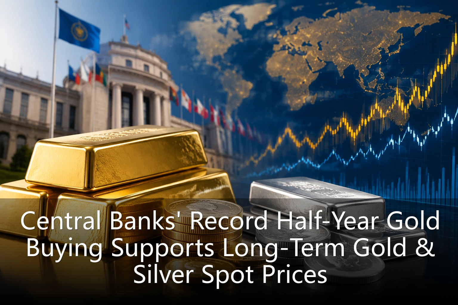 Central Banks' Record Half-Year Gold Buying Supports Long-Term Gold & Silver Spot Prices