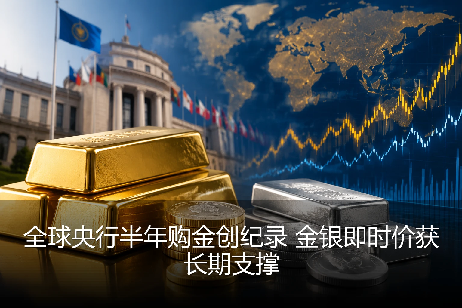 全球央行半年购金创纪录 金银即时价获长期支撑