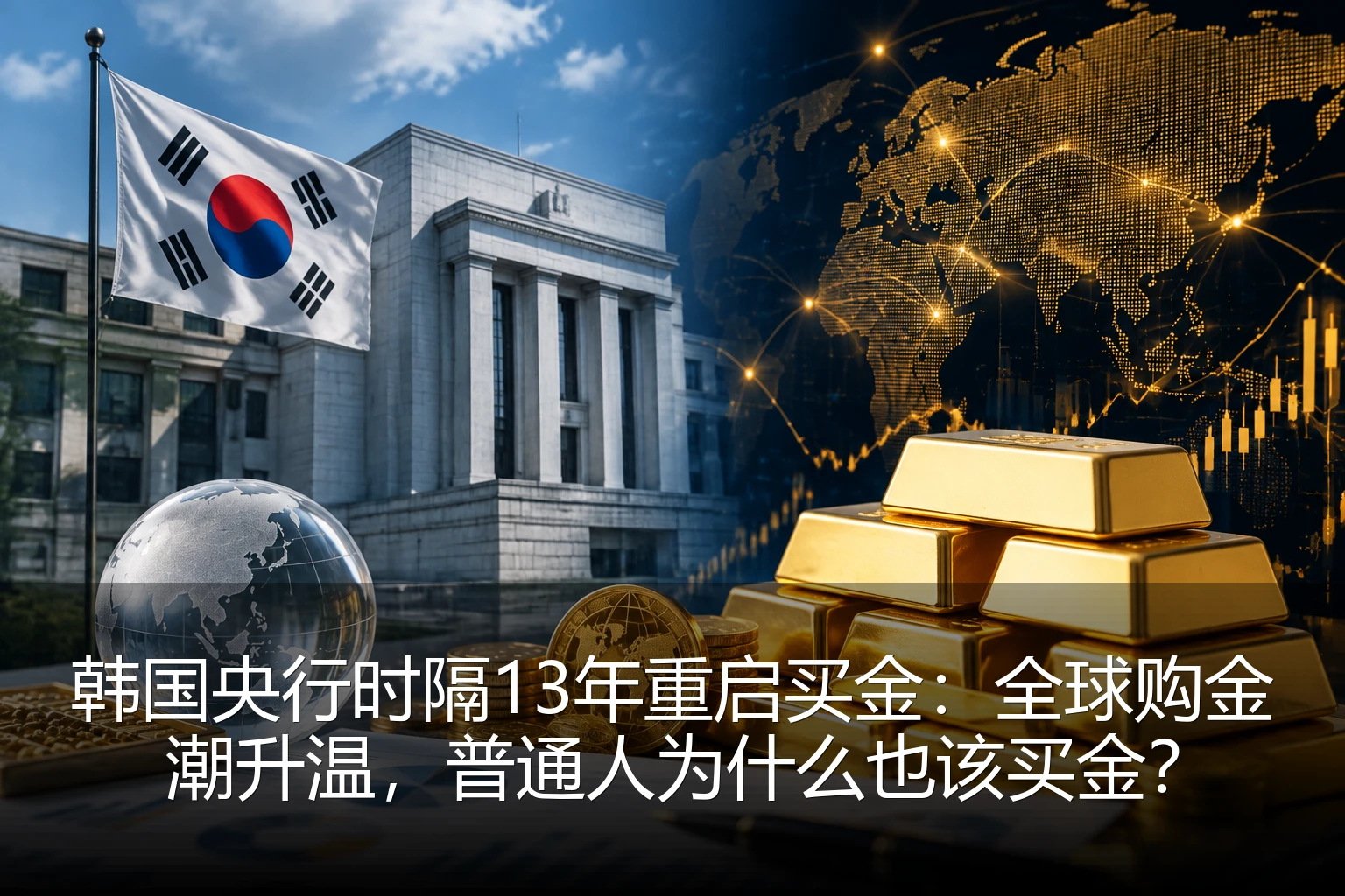 韩国央行时隔13年重启买金：全球购金潮升温，普通人为什么也该买金？