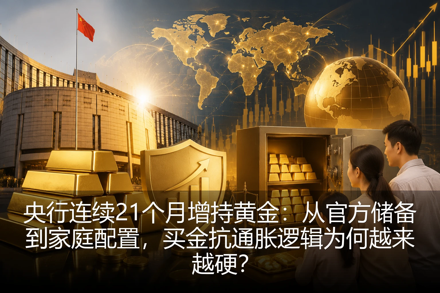 央行连续21个月增持黄金：从官方储备到家庭配置，买金抗通胀逻辑为何越来越硬？