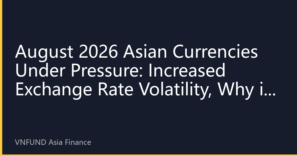 August 2026 Asian Currencies Under Pressure: Increased Exchange Rate Volatility, Why is Buying Gold a Hard Currency for Local Asset Allocation?