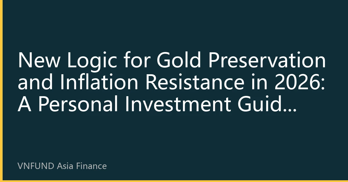 New Logic for Gold Preservation and Inflation Resistance in 2026: A Personal Investment Guide Under the Central Bank Gold Buying Trend