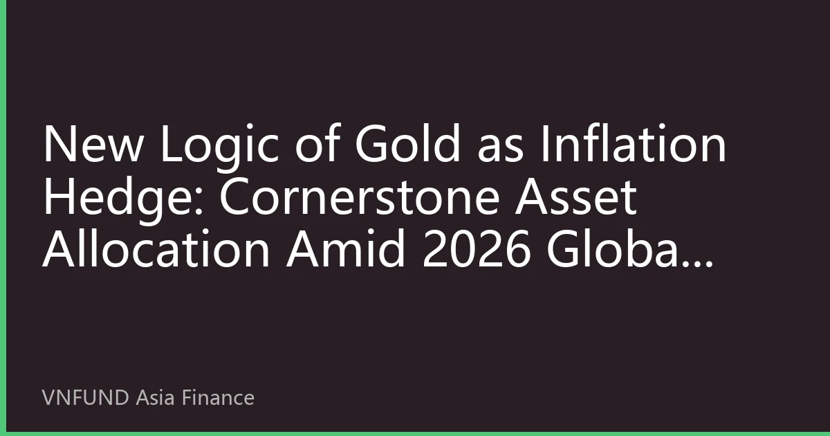 New Logic of Gold as Inflation Hedge: Cornerstone Asset Allocation Amid 2026 Global Uncertainties