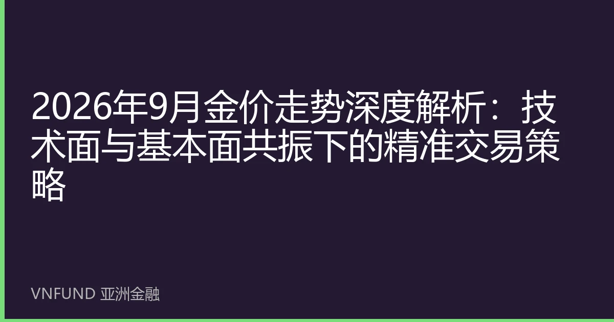 2026年9月金价走势深度解析：技术面与基本面共振下的精准交易策略